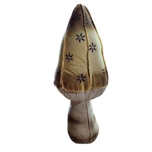 Vintage Fabric Stuffed Mushroom Decor